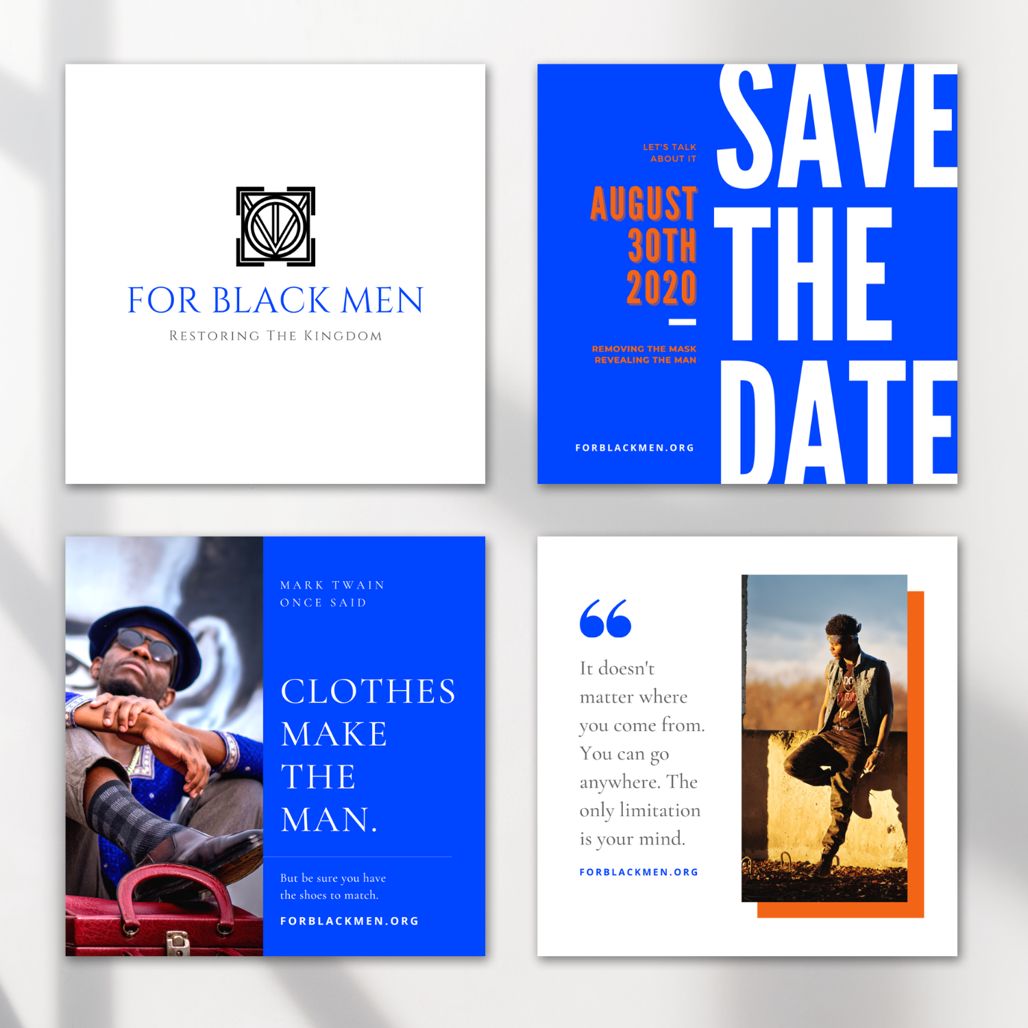 logo design_men's brand_website design_blue